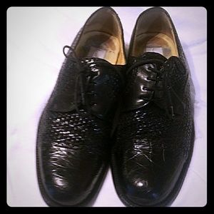 pimp black crocadile shoes